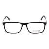 Vivid Designer Reading Eye Glasses 891 in Glossy Black/Crystal Clear