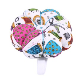HEEPDD Pin Cushion Sewing Flowers Pumpkin Design Sewing Kit Storage Pins for Removable Trays Built-in Pin Cushion Terms Package Wrist Belt Decoration (#1)