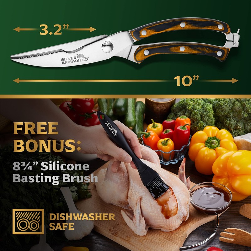 Heavy Duty Stainless Steel Poultry Shears For Bone, Chicken, Meat,