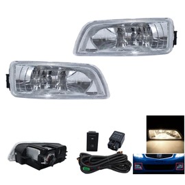 LEVANLIGHT Fog Lights Assembly For 2003-2007 Honda Accord 4 Door Sedan |Driving Fog Lights Lamps Clear Lens | With H11 12V 35W Halogen Bulbs & Wiring Harness Kit | ‎08V31-SDA-102 | 08V31-SDN-101