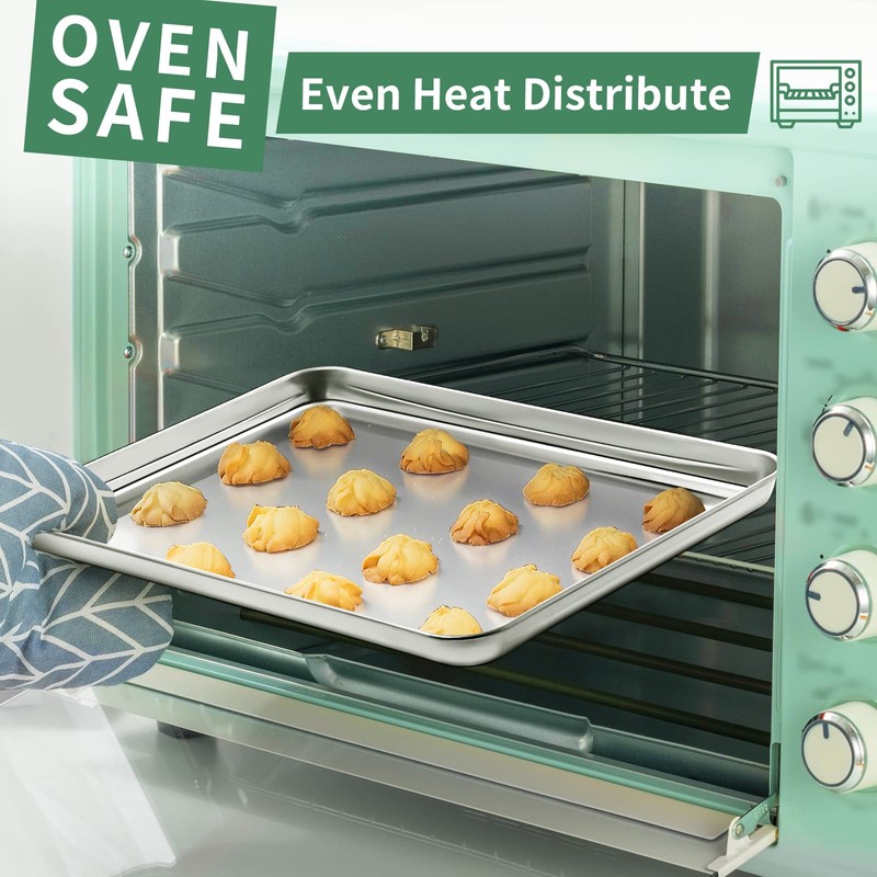 Baking Sheets Set of 2, HKJ Chef Cookie Sheets 2