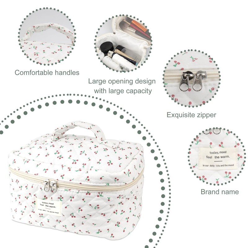 Linpr Large Makeup Bag for Women & Girls, Cute Cosmetic