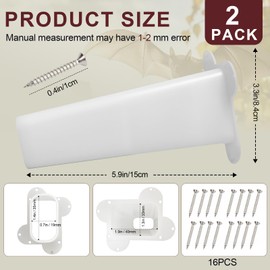 Bat Exclusion Device Door One Way, Bat Removal Cone, Bats Excluder Reusable Tool, Ba-t Get Rid Plastic Tube, Bats Remove Deterrent Trap Devices for House Attic Control Removal (2 Pcs)