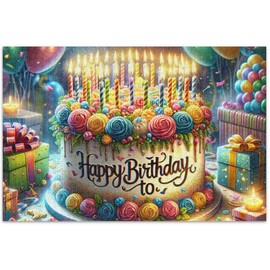 Happy Birthday with Text Jigsaw Puzzles 500 Piece for Adults Animal Art Decor Art Jigsaw Family Puzzle Lovers Gifts