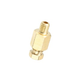 Hihaha 1 Pc M6x1.0 Universal Brass Fitting Compression - Car Fitting Connector Adapter Fit 4mm - Brass Gold Tone Durable Material