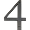 Distinctions 843244 House Number 4, Bronze Zinc Flush Mount Address