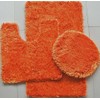 BH Home & Linen 3 Piece Shiny Chenille Bath Rugs