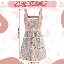 Matiniy Old Lady Costume 100 Days of School Costume with Granny Chef Apron Wig Glasses Bag Cane Accessory for Dress Up (Style 1)