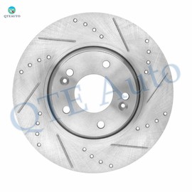 PM Auto Set of 4 Front 300mm-Rear 284mm Drilled Slotted Brake Disc Rotors For 2010-2015 Hyundai Tucson
