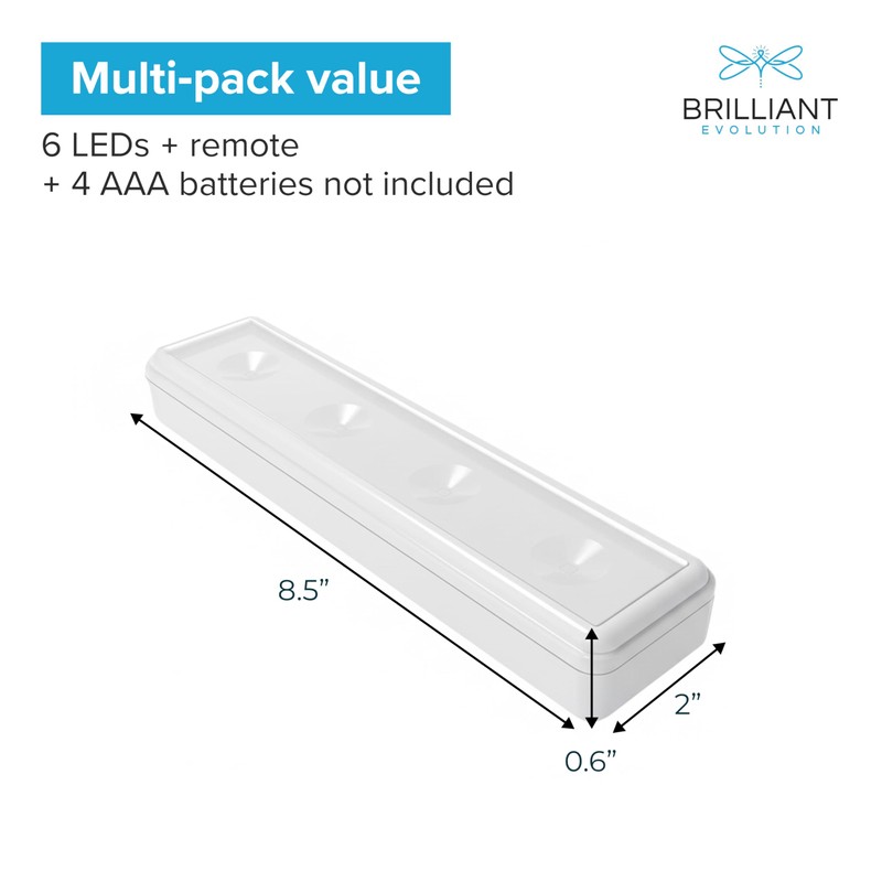 Brilliant Evolution Wireless LED Under Counter Lights with 2 Remote