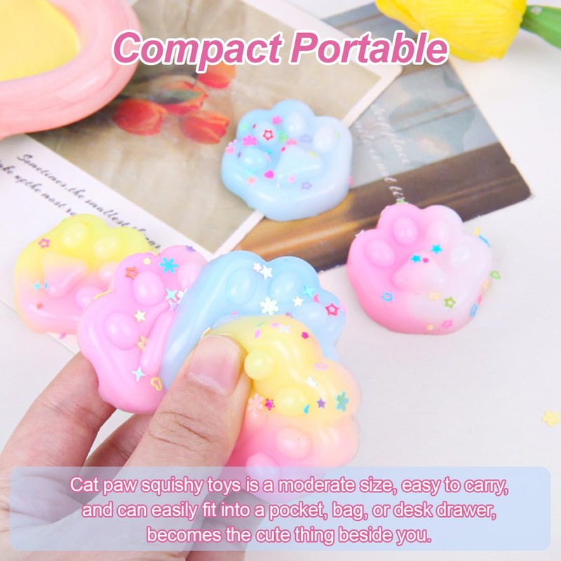 CATOR Pack of 10 Mini Taba Squishy Cat, Mini Squishy