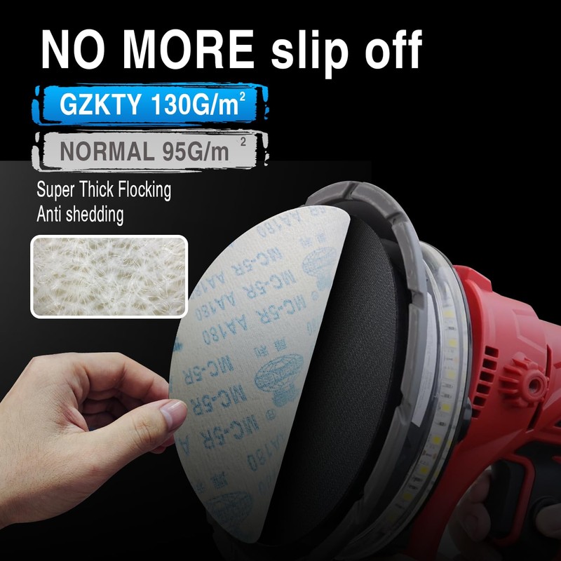 Pack of 25 180 mm Velcro Sandpaper Blue without Holes,