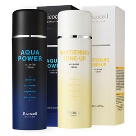 Ricocell 리코셀 퍼펙트 맨 아쿠아 파워 올인원 에센스 150ml + 화이트닝 톤업 올인... Ricocel Perfect Man Aqua Power All-in-One Essence 150ml + Whitening Tone-Up All-in-One...