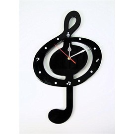 mugesh Treble Clef Wall Clock - Great Gift for Musicians