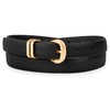 WHIPPY Women's Slim Leather Belt for Jeans Dress Thin Women's