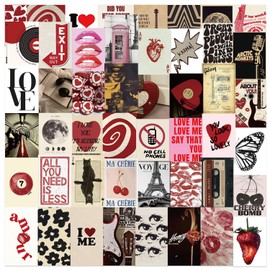 50 Pcs Pintest Decals Vinyl Aesthetic Waterproof Stickers Adorable Decor Supplies Party Suitable for Mobile Laptop Computer Phone Water Bottle DIY Crafts Journal