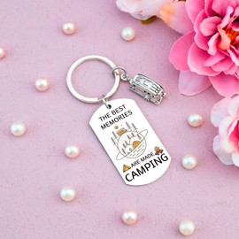 Iweca Camping Essentials Cool Rv Stuff Camper Keychain Happy Camper Decor Camping Gifts For Women Campfire Travel Trailer Accessories Rv Gifts For Women Men Birthday Christmas