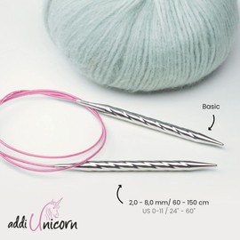 Addi - Addi Unicorn Metal (80 cm, 3.25 mm) Circular Knitting Needle - Pack of 1