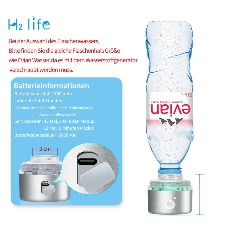 H2 Life Hydrogen Water Generator SPE PEM Technology, Water Ioniser,