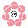 Makeup water drop puff piece sponge air cushion 7P, 1 set, strawberry pink / 메이크업 물방울 퍼프 조각 스펀지 에어 쿠션 7P, 1세트, 딸기핑크