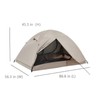 Double Layer Waterproof 2-Person Dome Tent – 4-Season Weather-Resistant Camping