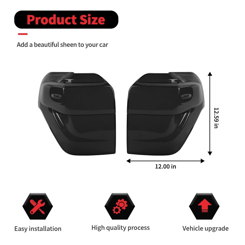 RT-TCZ Smoked Black Tail Light Lamp Cover Guard Trim Decoration
