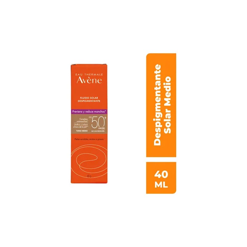 Avéne Fluido Solar Despigmentante 50fps Tono Medio 40g
