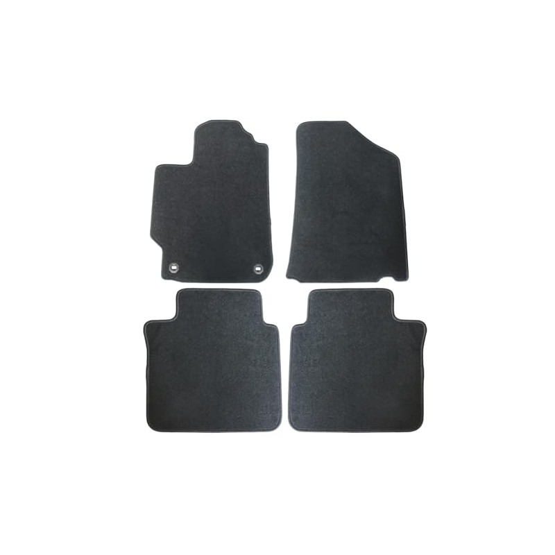 FZJDSD Black 4Pcs Front & Rear Floor Mats Carpet Velour