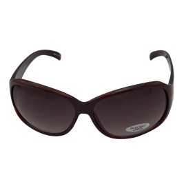 Ellen Tracy Womens Burgundy Plastic Rectangle  Sunglass, Smoke Lens 534 3