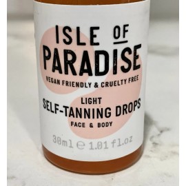 Isle of Paradise LIGHT Self Tanning Drops Face Body 1.01oz, 30 ml Sealed