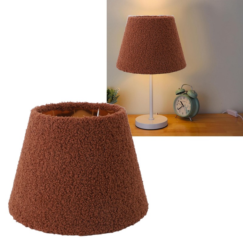 Table Lamp Shade Plush Cloth Tapered Simple Exquisite Lampshade for