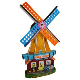 Souvenir Magnet Holland Windmill Amsterdam Bike Shop 10 x 6.5 cm Fridge Magnet GMTX 7939
