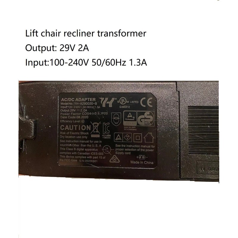 For lift chair Lift Chair recliner Transformer power supply WIth