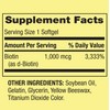 Spring Valley Biotin Softgels, 1000mcg, 150 Count new Bottle