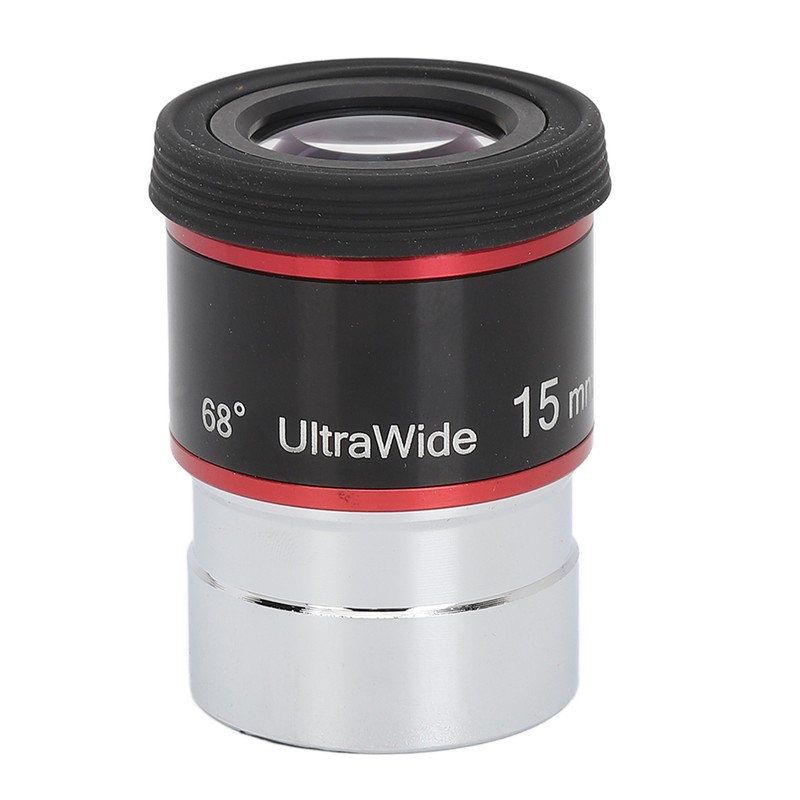 1.25in 15mm 68 Degree Ultra Wide Angle Eyepiece for Telescope