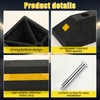 Datanly 8 Pcs Heavy Duty Rubber Parking Curb Car Parking