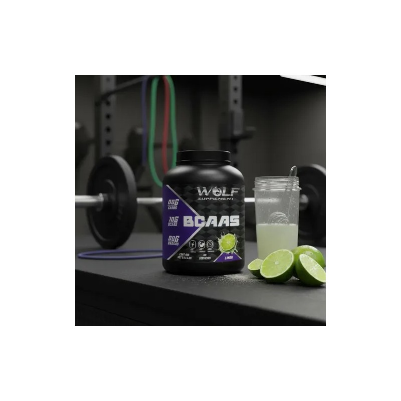 Aminoácidos Bcaas Wolf 1kg Polvo Pre Entreno 100 Serv