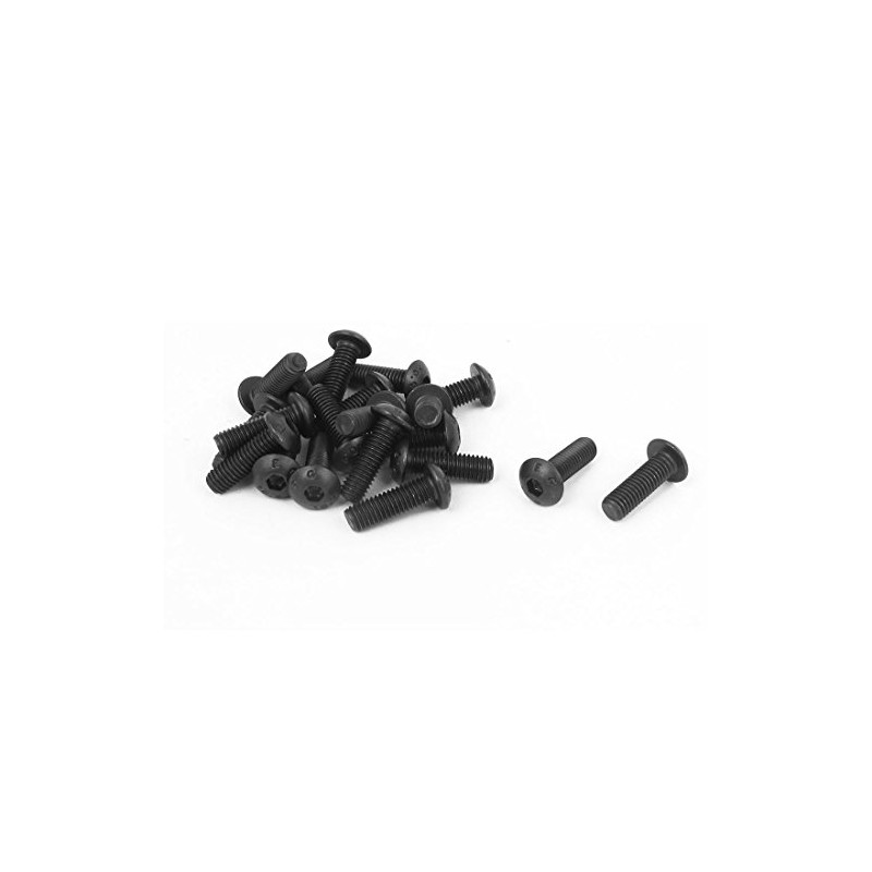 uxcell M5 x 16mm Alloy Steel Hex Socket Button Head