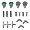 Soaker Hose Accessory, Garden Hose Fittings Kit for 1/2" Tubing,
