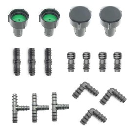 Soaker Hose Accessory, Garden Hose Fittings Kit for 1/2" Tubing, Irrigation Quick Set Connector Water Hose Adapter