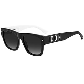 Dsquared Icon 0003/s Sunglasses, 80S/9O Black White, 56