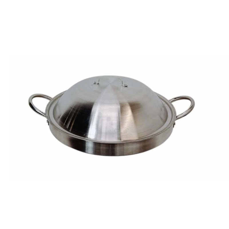 20" Concave Down Comal Set, Stainless Steel, Taco para Carnitas