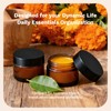 Bumobum 1oz Glass Jars with Lids, 6 Pack Small Amber
