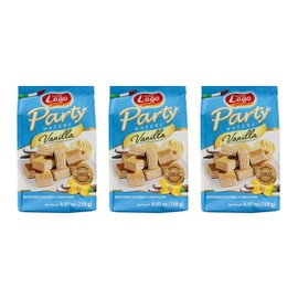 Gastone Lago Party Wafers With Vanilla Cream Filling 8.82 oz, 250g (Pack of 3)