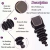 1b/99j Colored Human Hair Bundles with Closure Loose Deep Wave