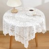 Huierxun Cotton White Lace Small Square Tablecloth 36 x 36