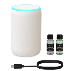 Portable Waterless Essential Oil Diffuser Starter Kit with 7 Lights for Home Car and Office, Compact Scent Diffusers Includes 2 x 20mL Hotel Scent Oils, A Gift Idea for Parents and Friends