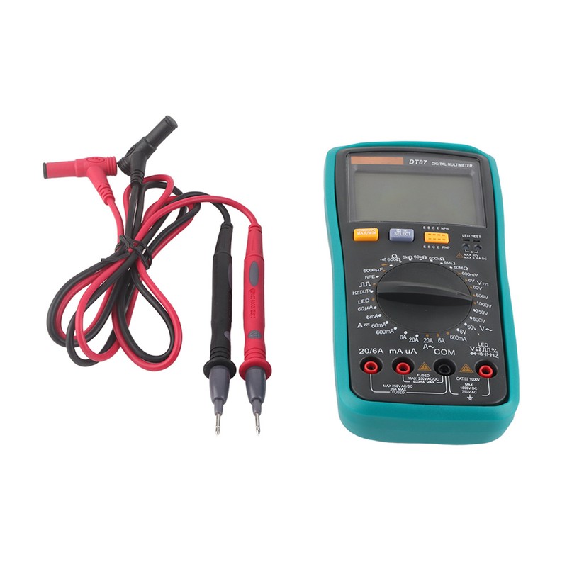 DT87 Multimeter 6000 Counts AC/DC Volt Amp Ohm Capacitance Frequency