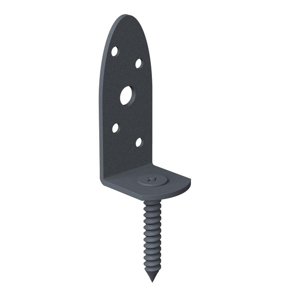 Alberts 213091 Ovado Waving Fence Holder L Shape Galvanised Graphite