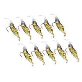 Soft Shrimp Lures, Luminous Prawn Lure Shrimp Bait Fishing Lures with Sharp Hooks for Freshwater Saltwater Trout Bass Salmon Grass Shrimp Lures